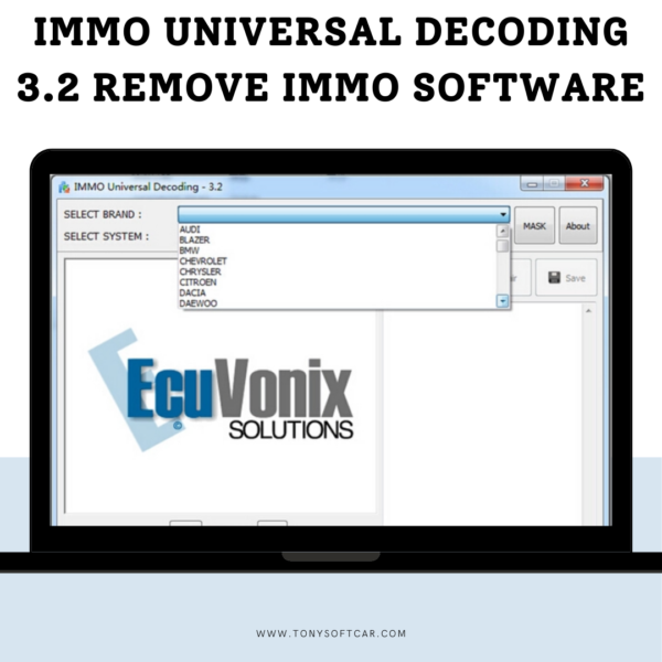 IMMO Universal Decoding 3.2 Remove IMMO ecuvonix solution