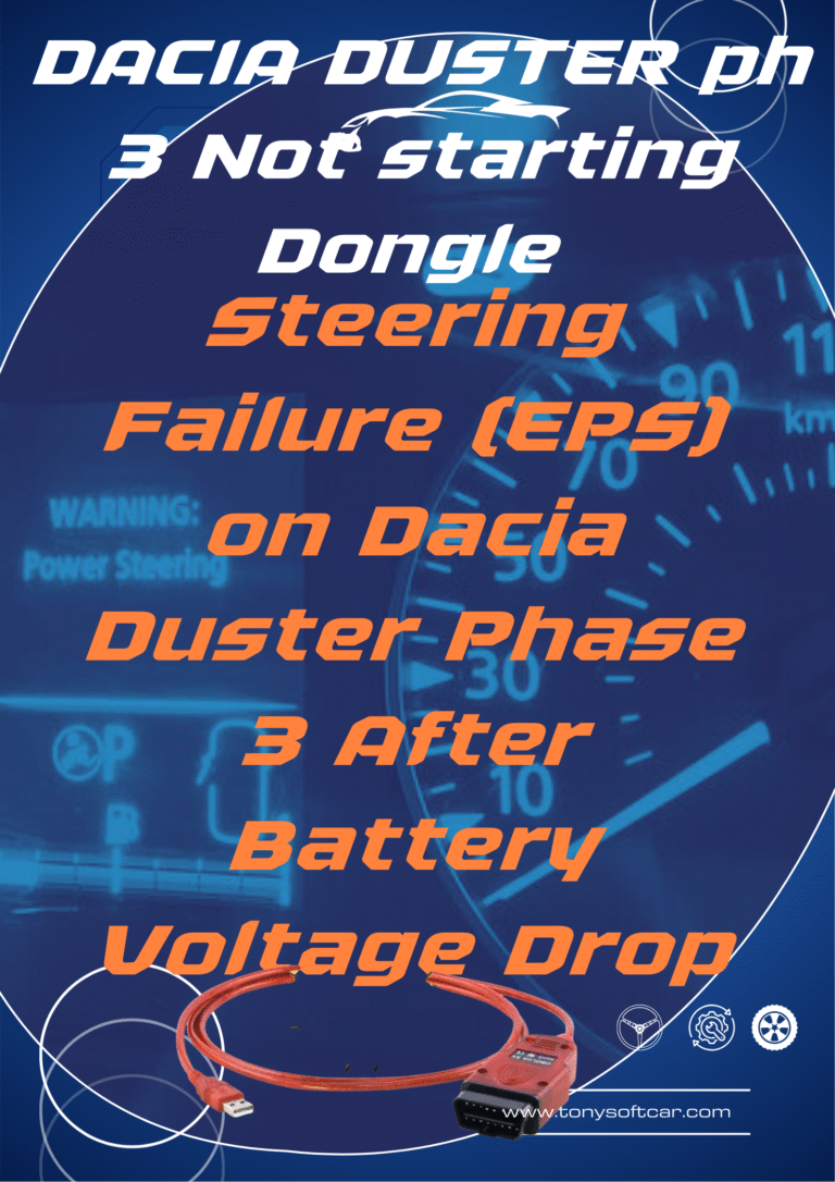 Steering Failure (EPS) on Dacia Duster Phase 3 (2020-2024) After Battery Voltage Drop