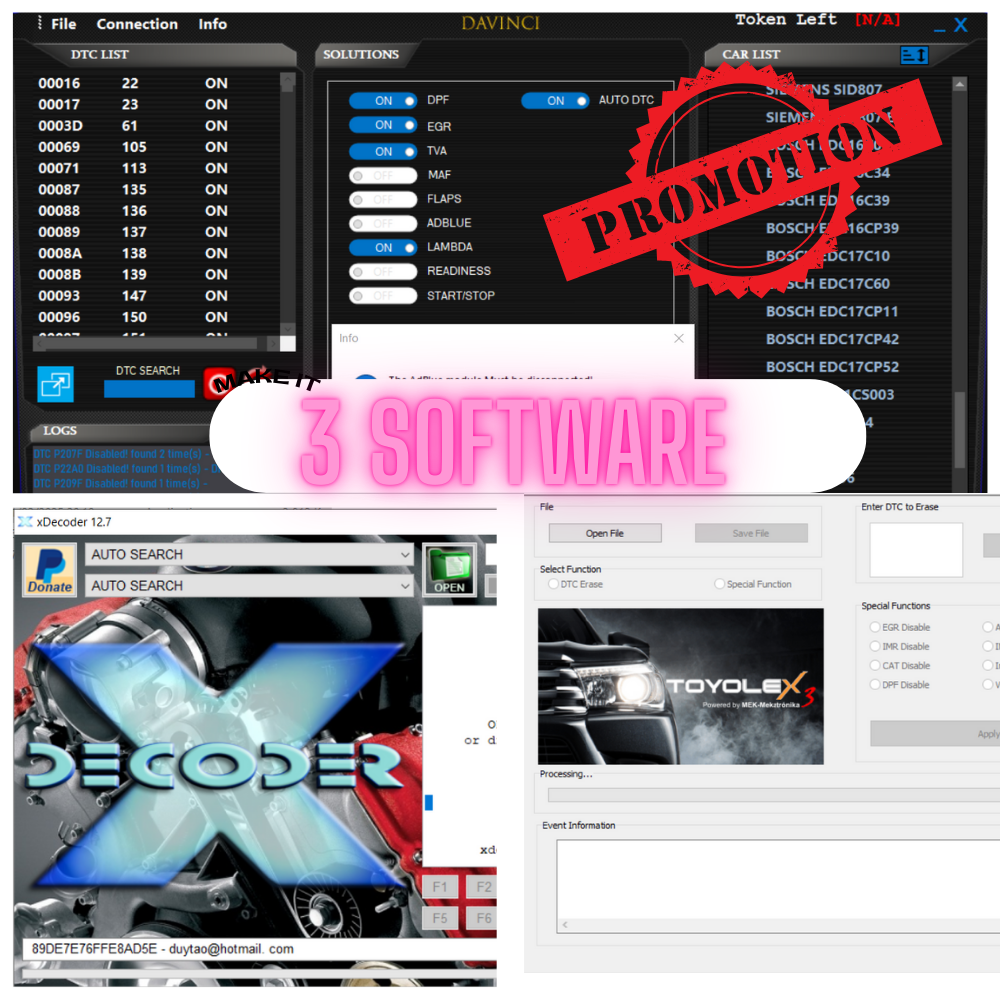 ECU Tuning Mega Pack 2025 – DaVinci 1.0.37 + ToyoLex 3 + XDecoder 12.7 - Image 2