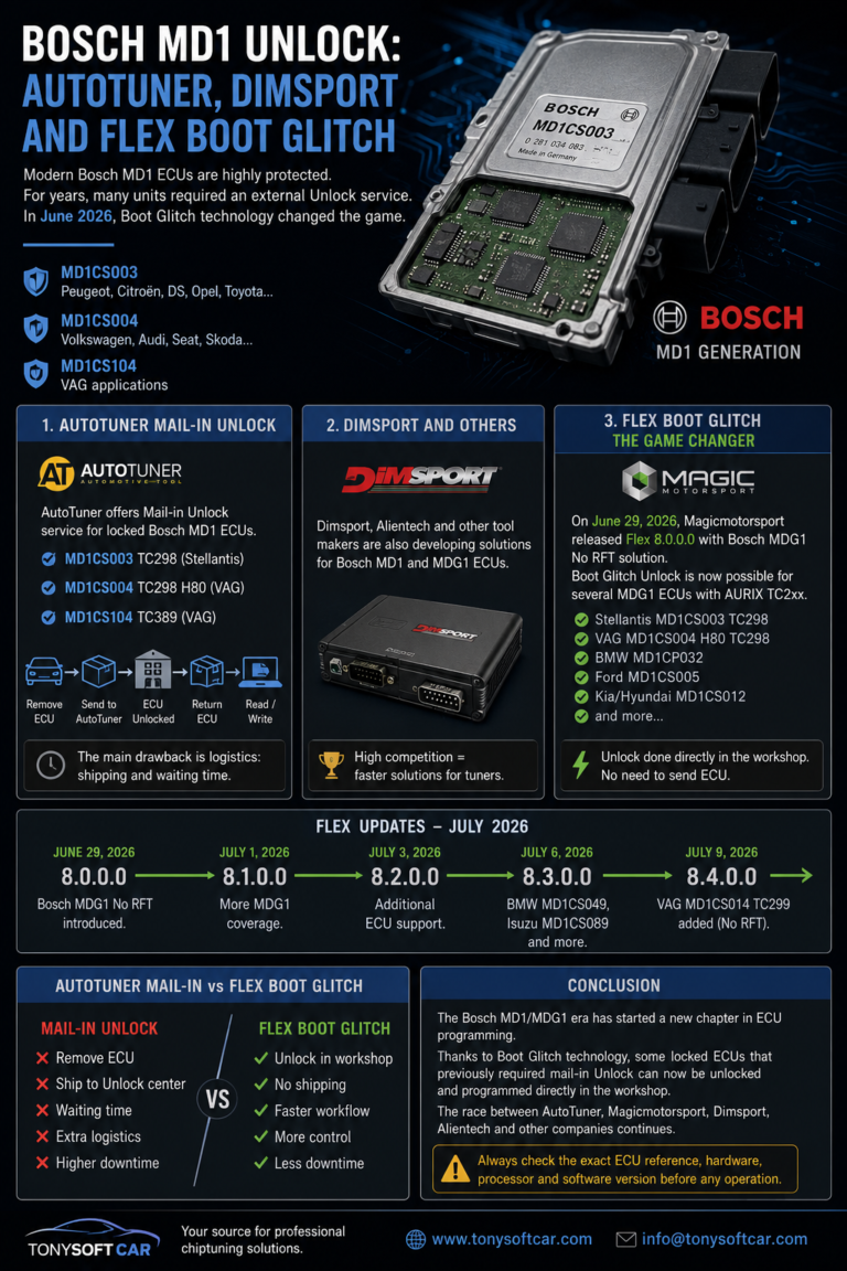 Bosch MD1 Unlock: AutoTuner, Dimsport and Flex Boot Glitch